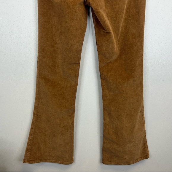 Lucky Brand Tan Brown Corduroy Flare Pants Size 6 28 Boho Hippie High Rise 70s - Picture 11 of 11